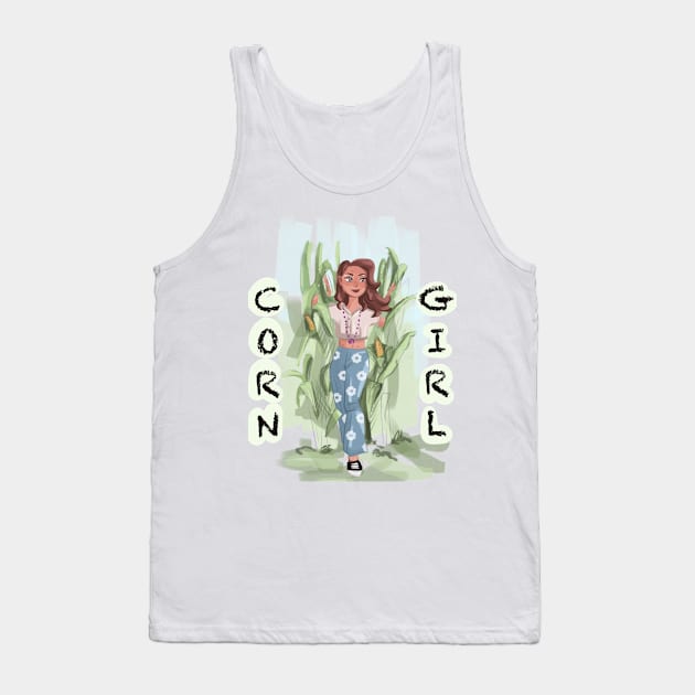 Corn girl raw vegan Tank Top by JulietFrost